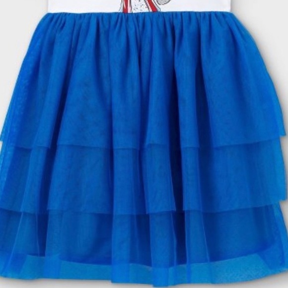 NWT jojo siwa tutu dress girl  XL extra large 14/16 red white blue - Picture 5 of 5